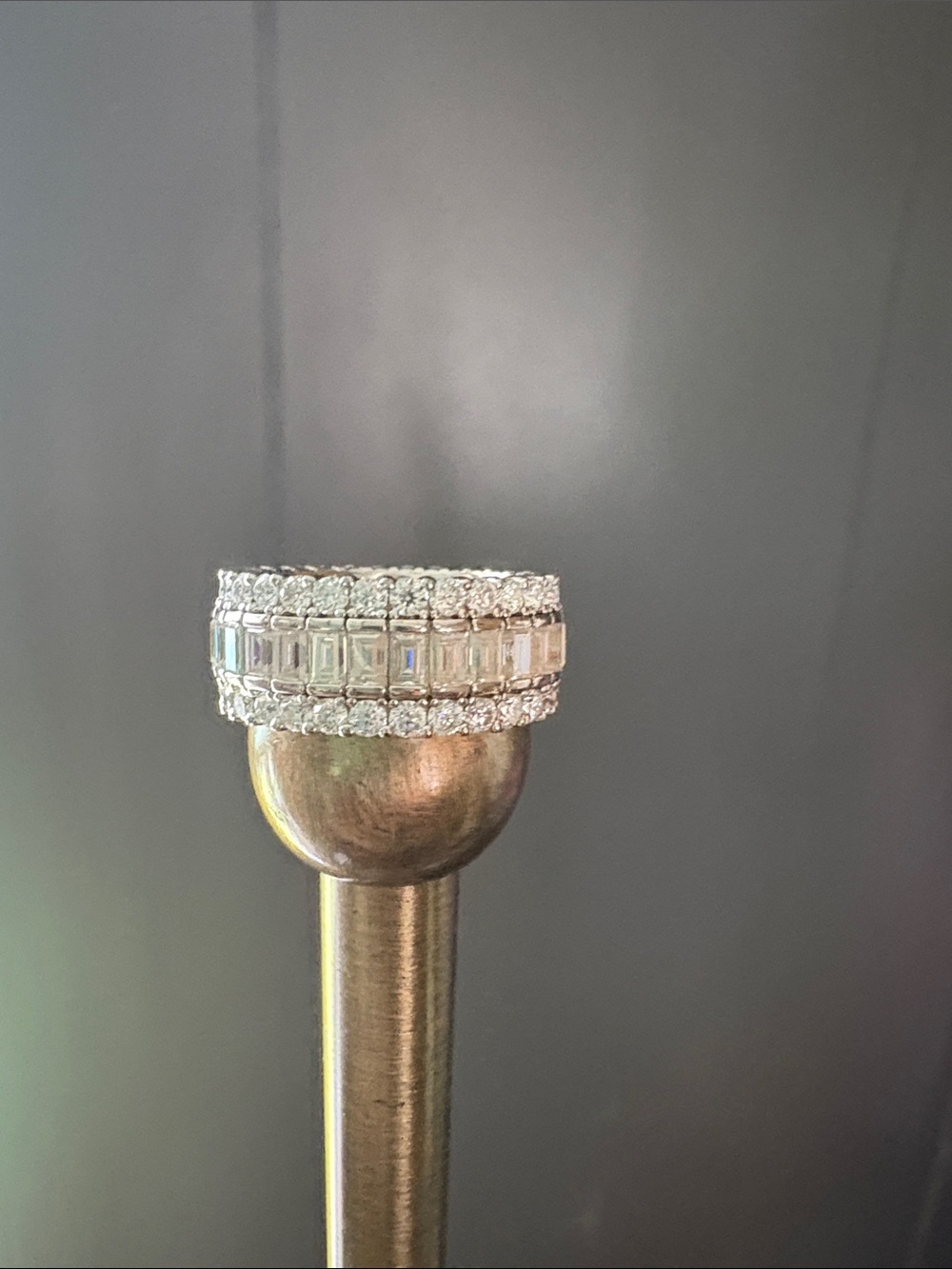 Moissanite eternity band